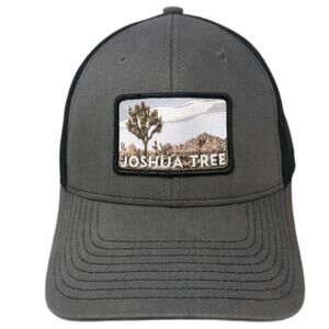 PARK HATS Joshua Tree Trucker Hat Gray One Size Snapback Mesh California Desert